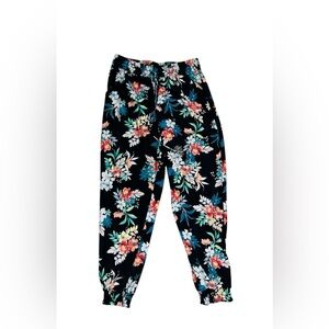 Tommy Bahama Navy floral silk joggers